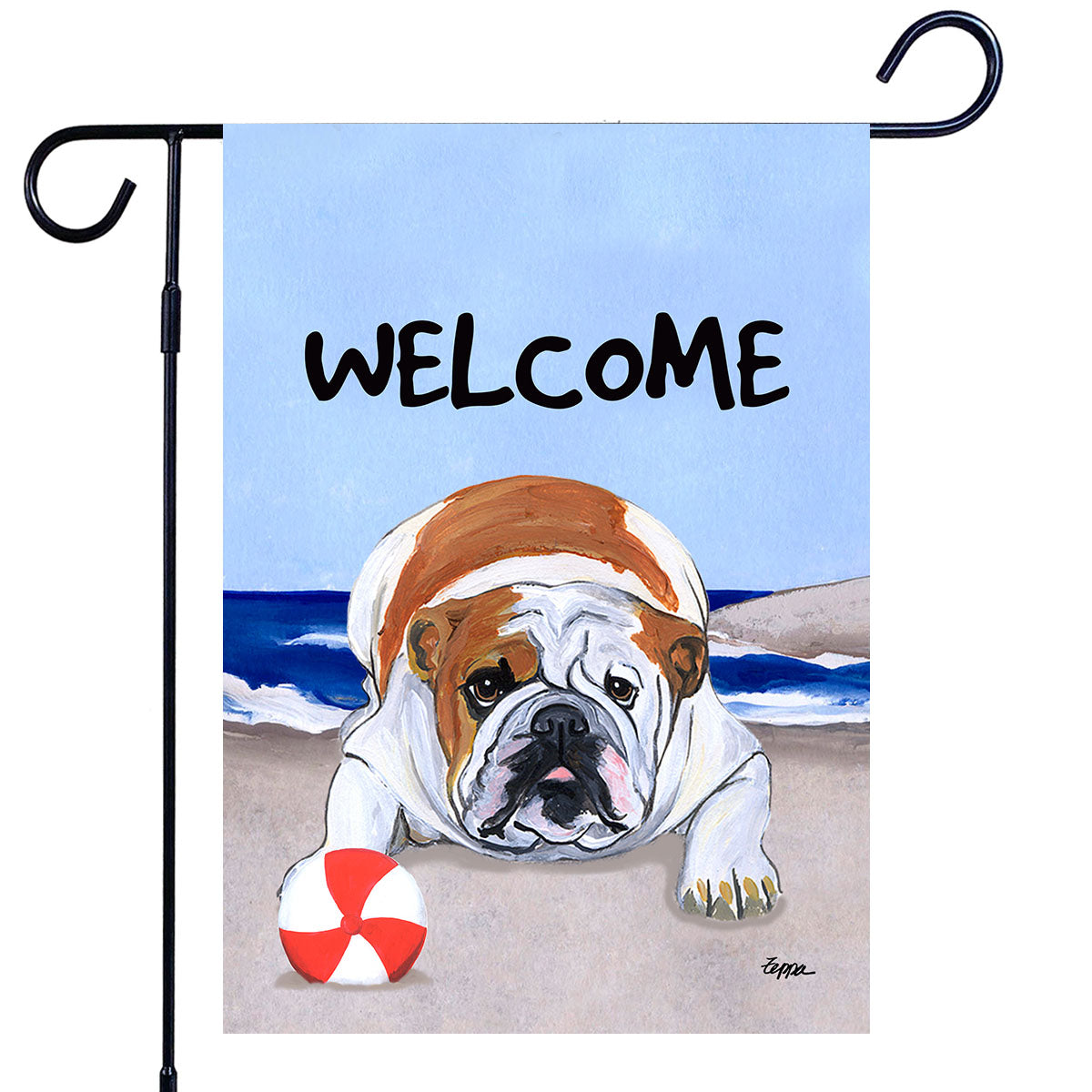 Bulldog Scenic Garden Flag