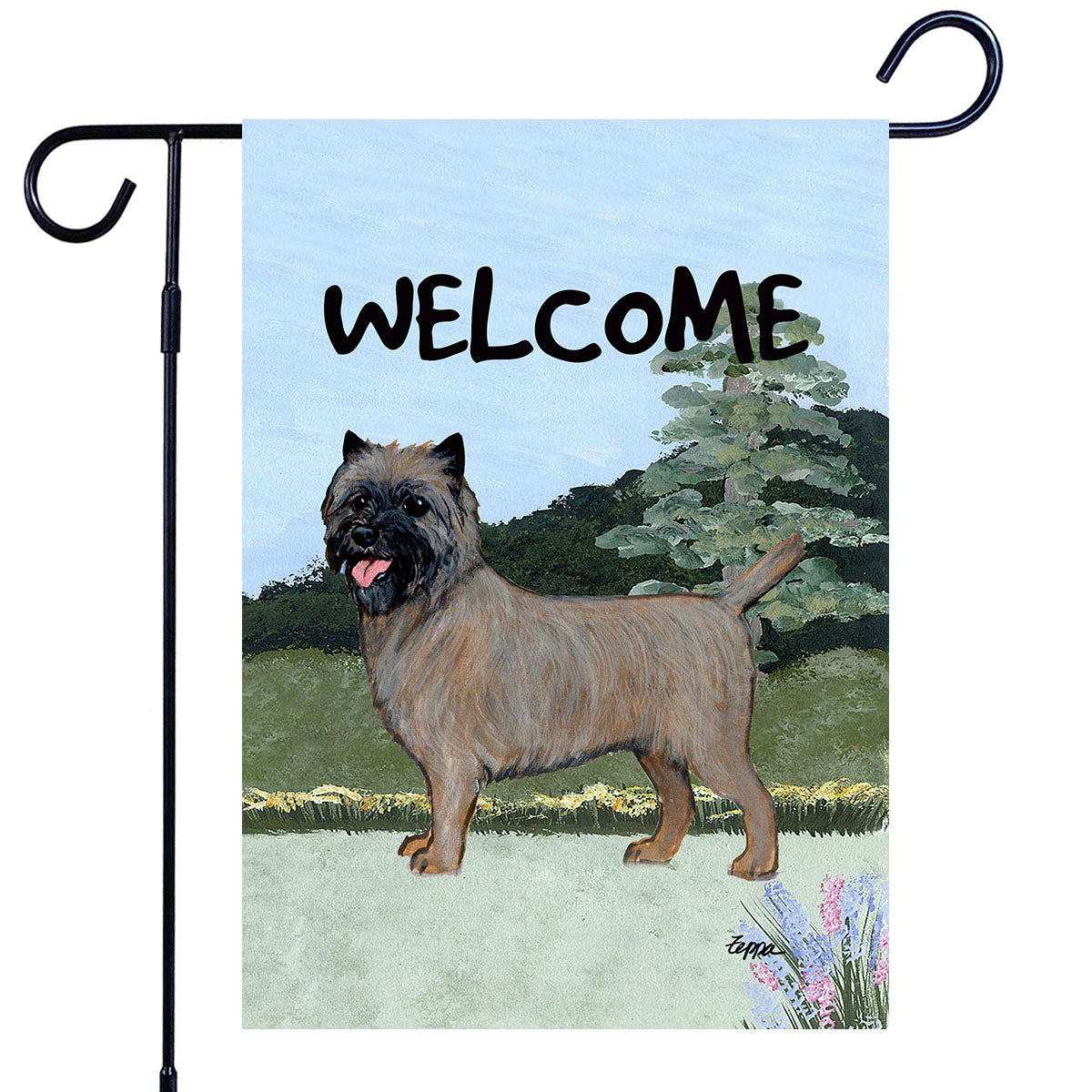 Cairn Terrier Scenic Garden Flag