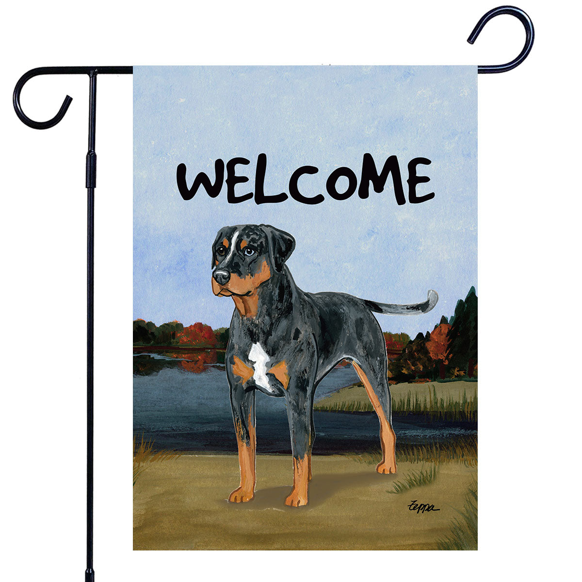 Catahoula Leopard Dog Scenic Garden Flag