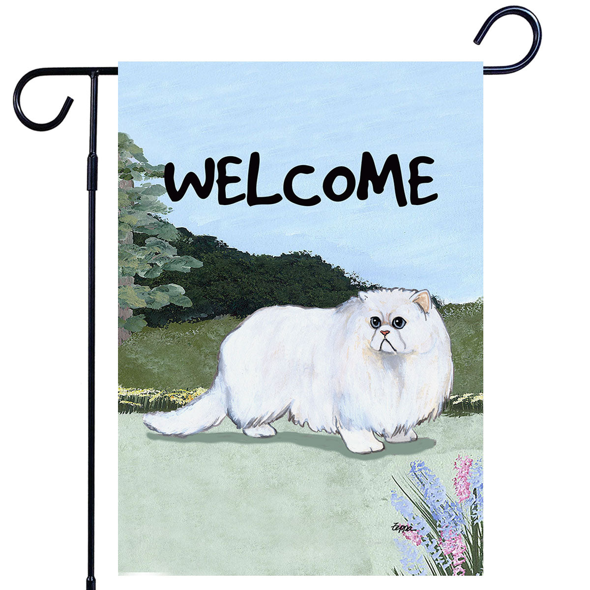 Persian Cat Scenic Garden Flag