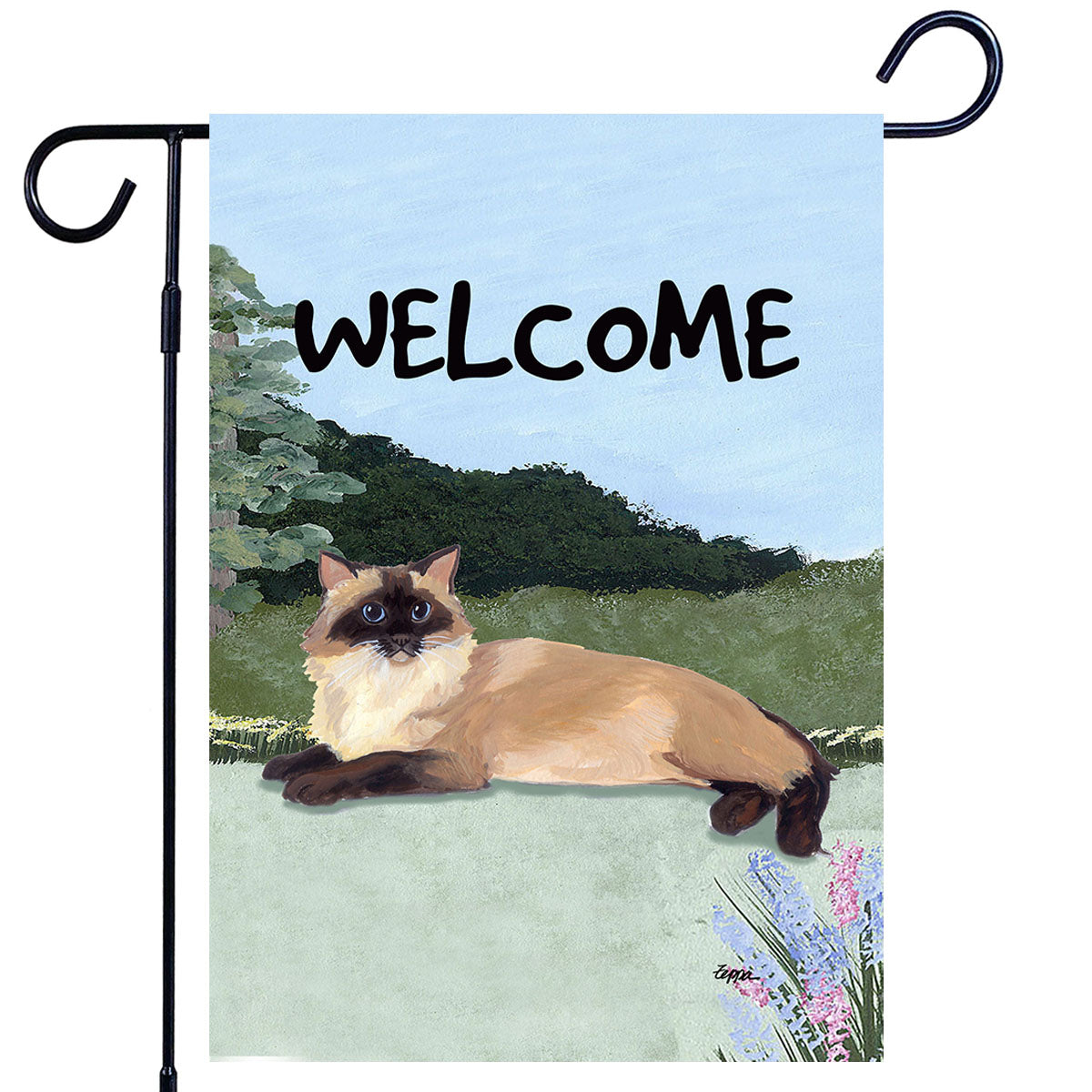 Rag Doll Cat Scenic Garden Flag