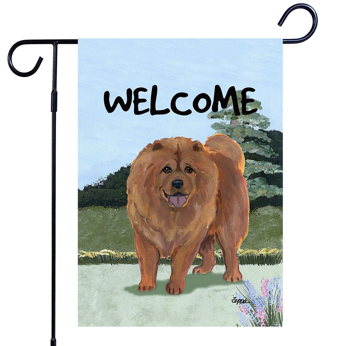Chow Chow Scenic Garden Flag