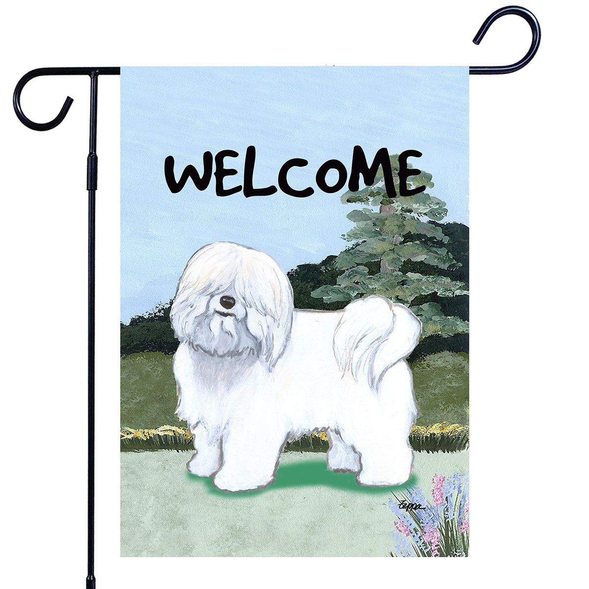 Coton du Tulear Scenic Garden Flag
