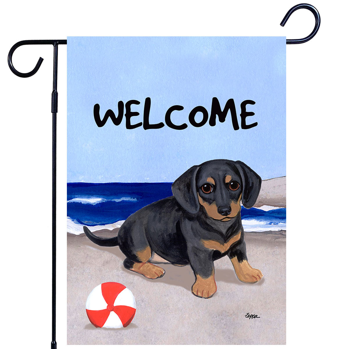 Dachshund Scenic Garden Flag