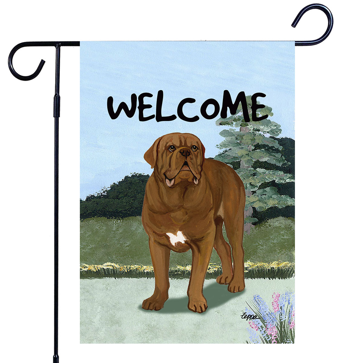 Dogue de Bordeaux Scenic Garden Flag