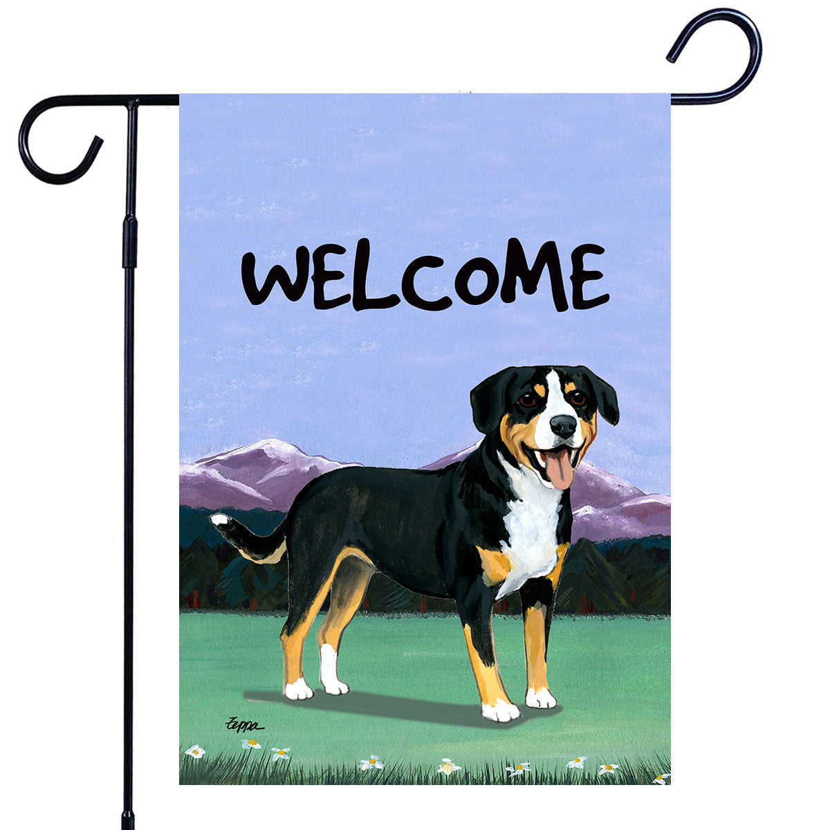 Entelbucher Mountain Dog Scenic Garden Flag