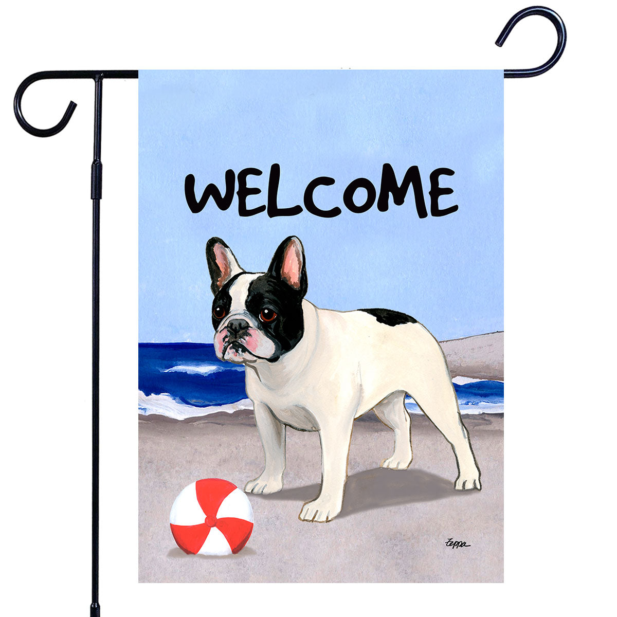 French Bulldog Scenic Garden Flag