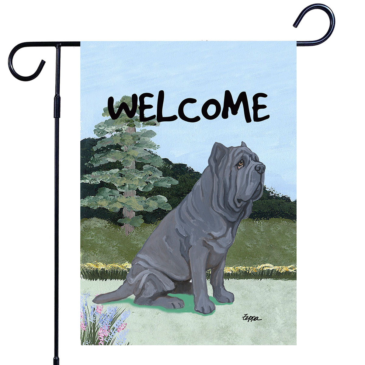 Neopolitan Mastiff Scenic Garden Flag