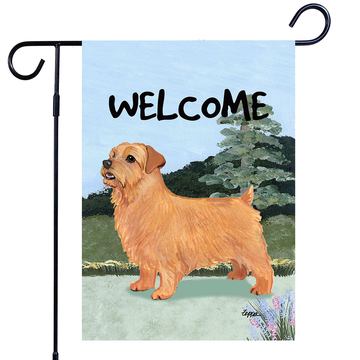 Norfolk Terrier Scenic Garden Flag