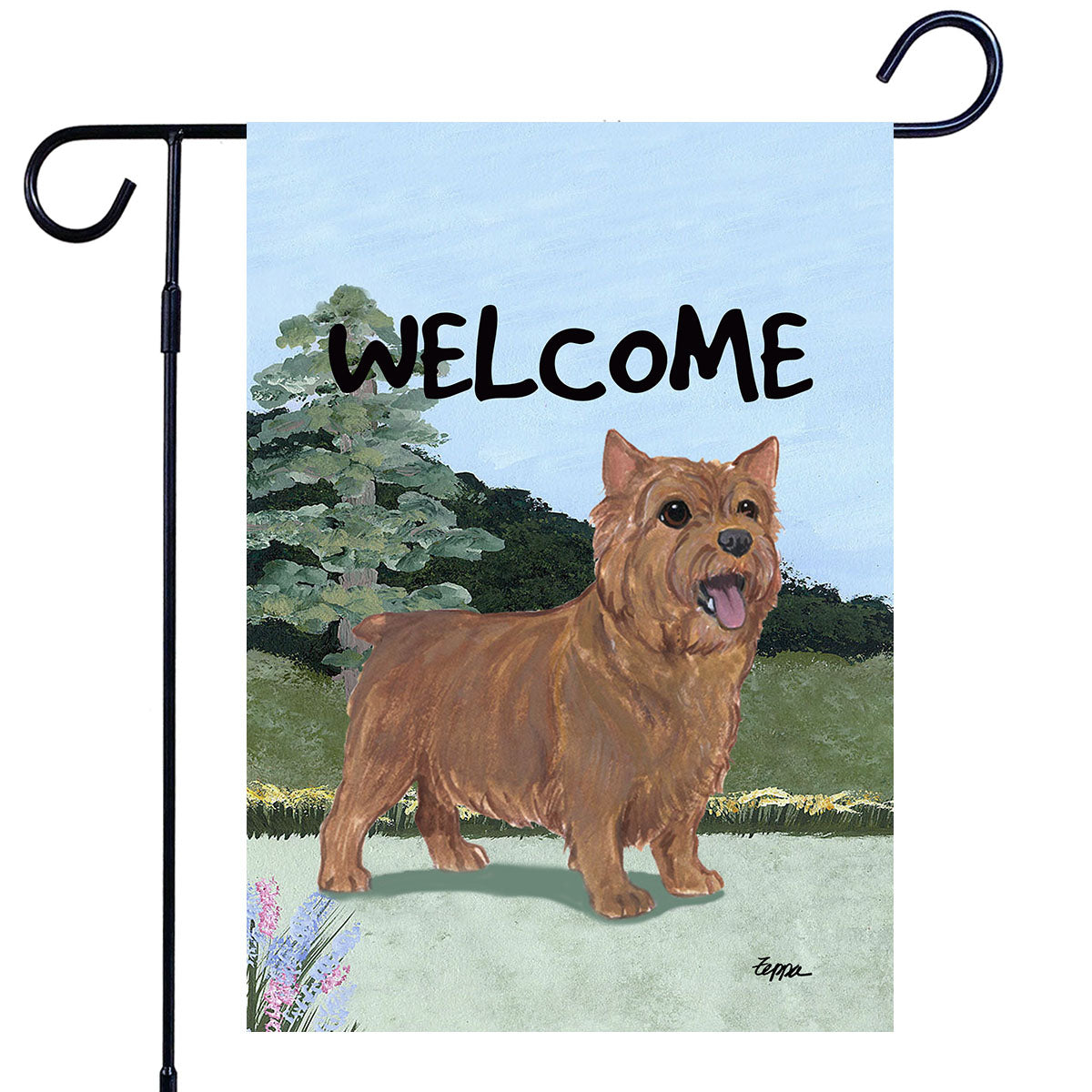 Norwich Terrier Scenic Garden Flag