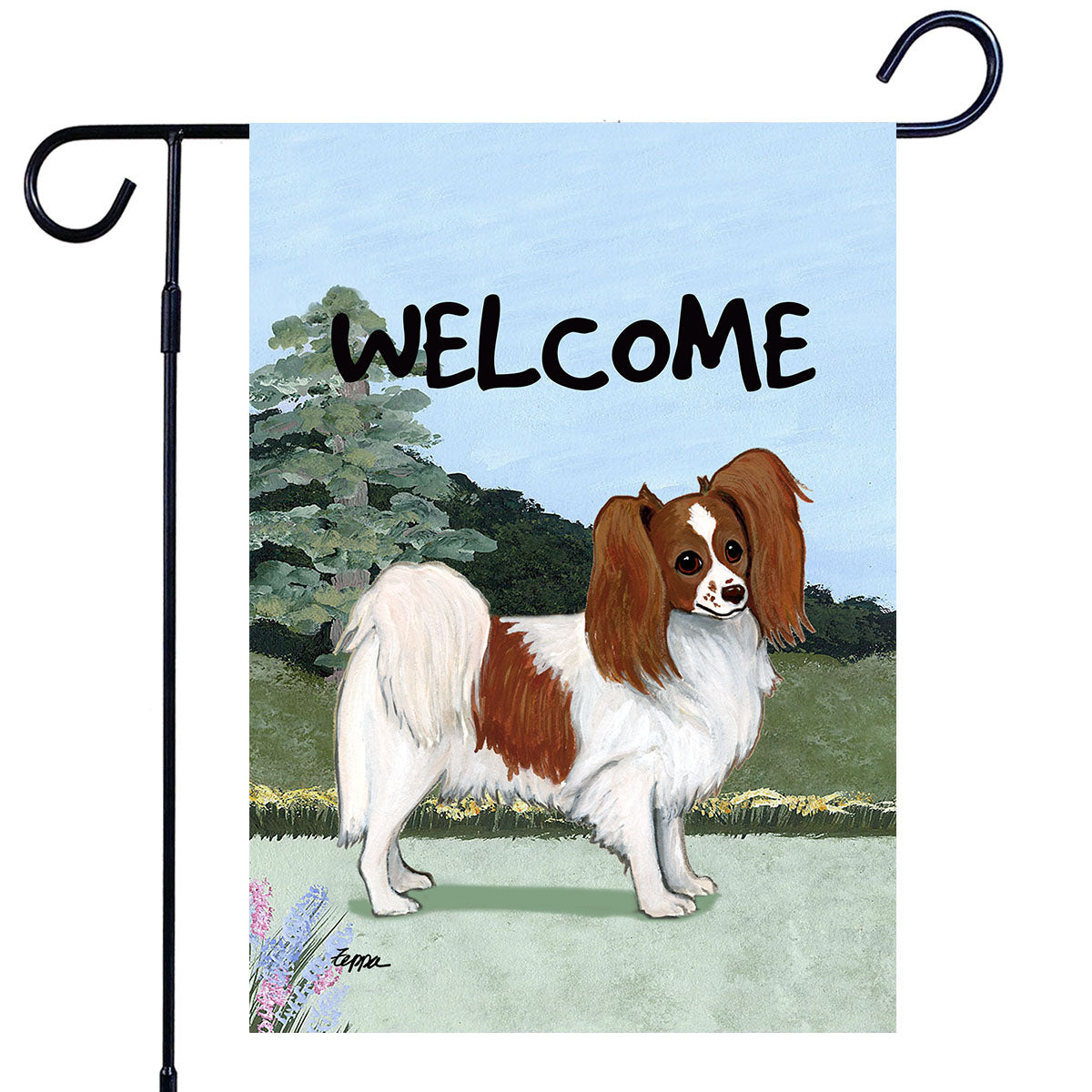 Papillon Scenic Garden Flag