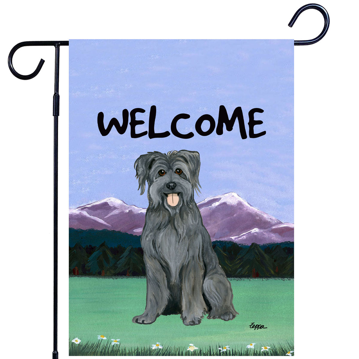 Pyrenean Shepherd Scenic Garden Flag