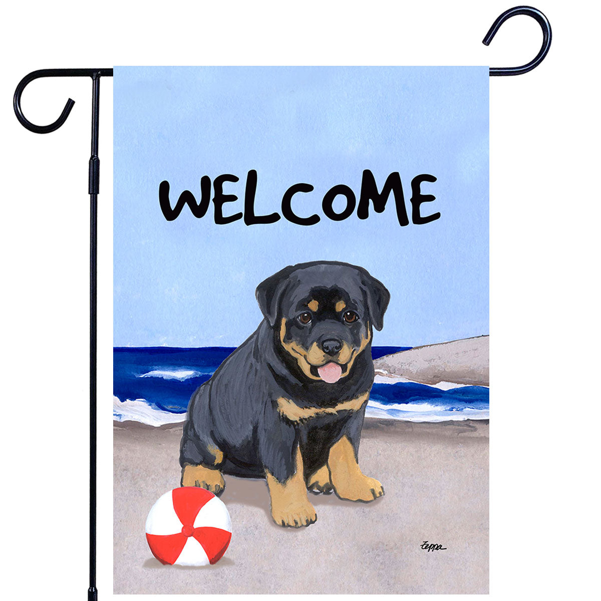 Rottweiler Scenic Garden Flag