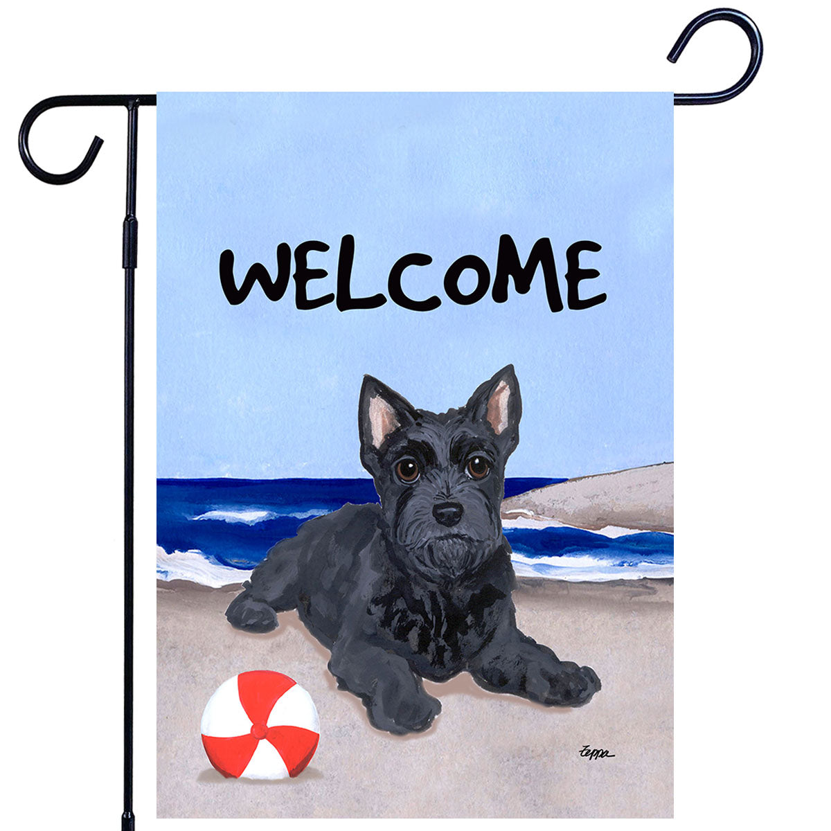 Scottish Terrier Scenic Garden Flag