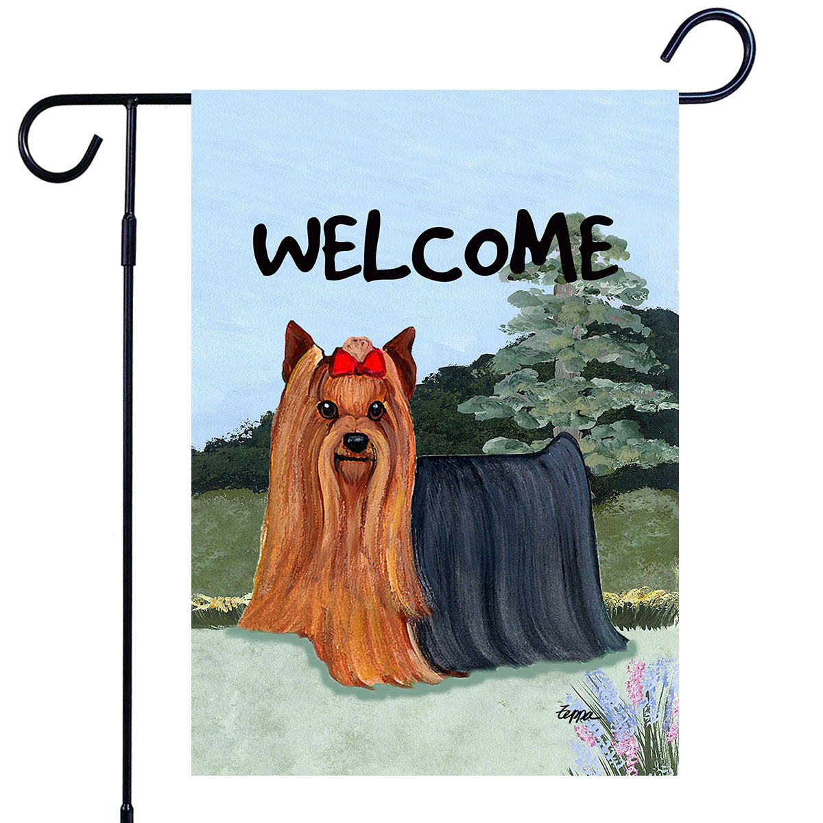 Yorkshire Terrier Scenic Garden Flag