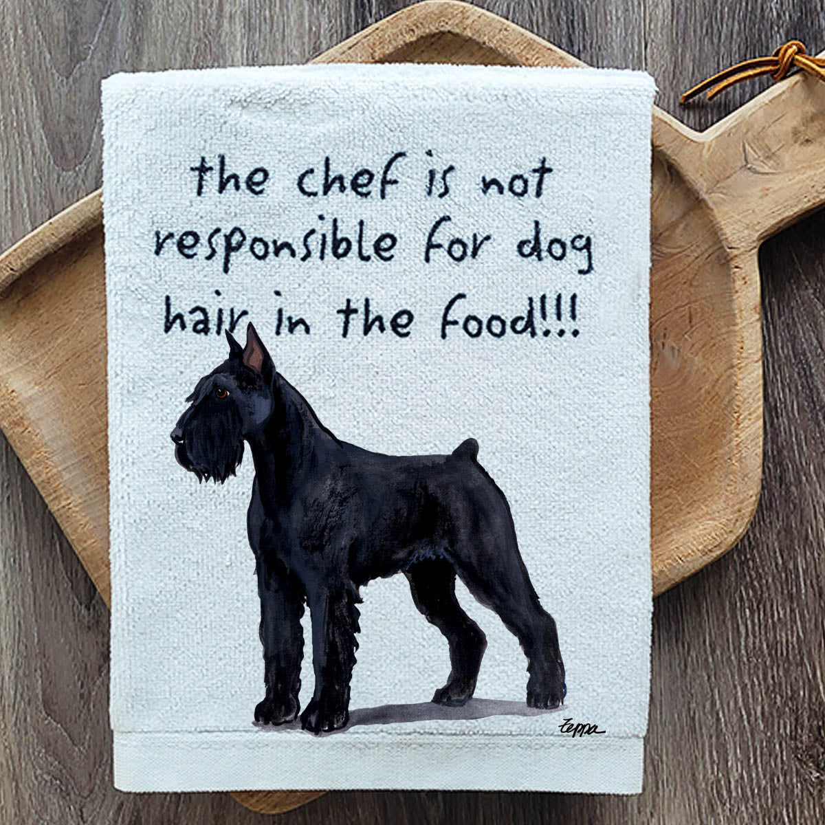 Pawsitively Adorable Giant Schnauzer Kitchen Towel