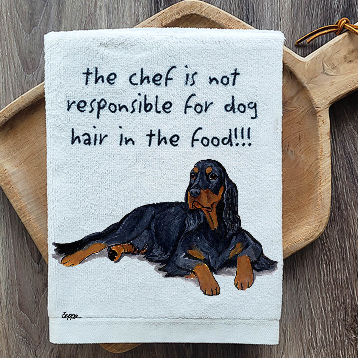 Pawsitively Adorable Gordon Setter Kitchen Towel