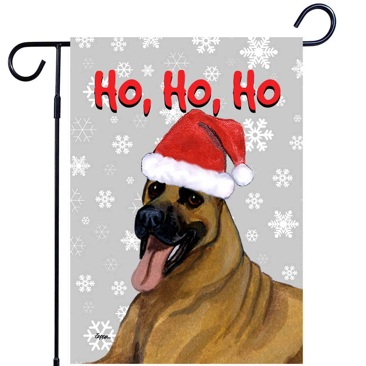 Great Dane Ho Ho Ho Garden Flag