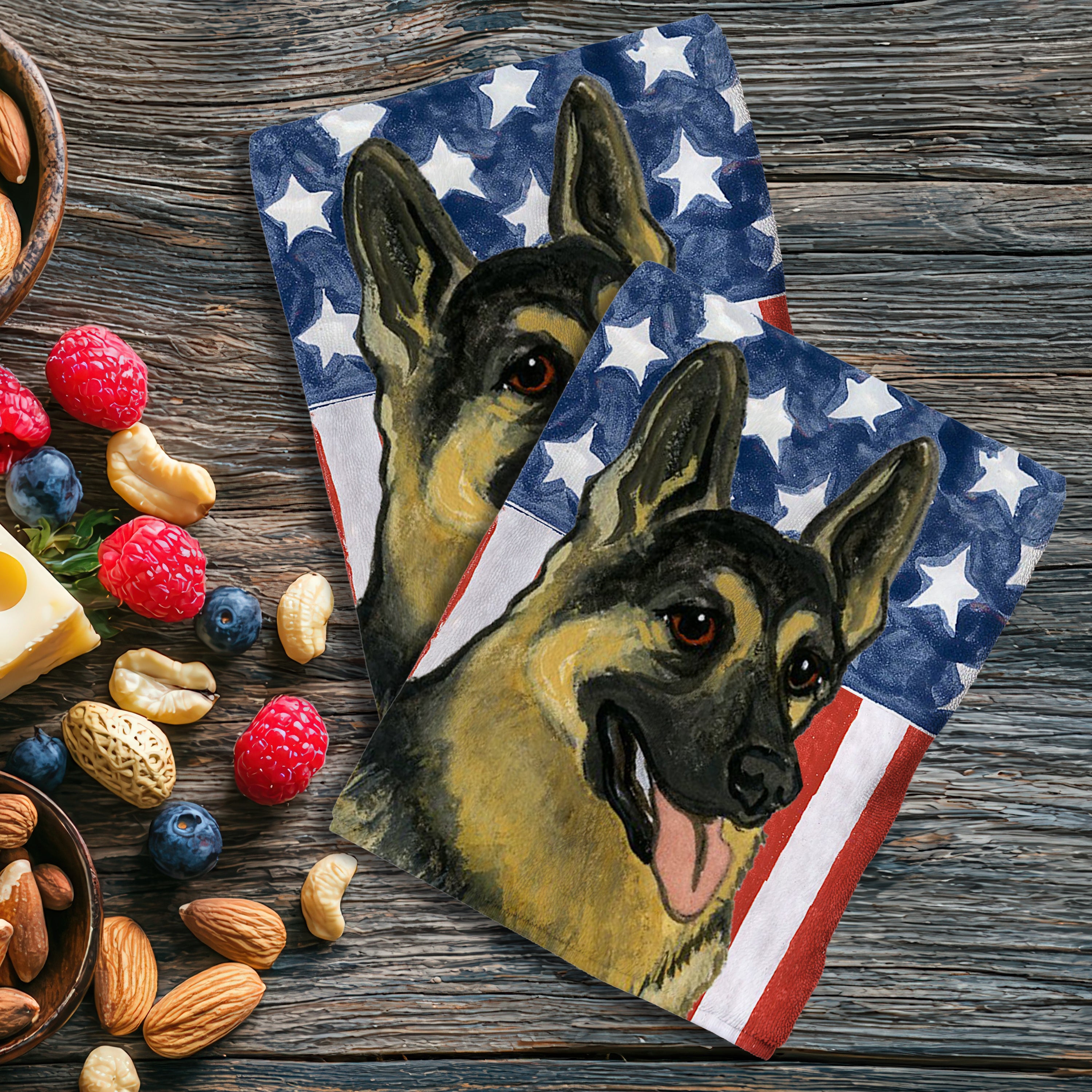 German Sheherd Americana Kitchen Towel Set