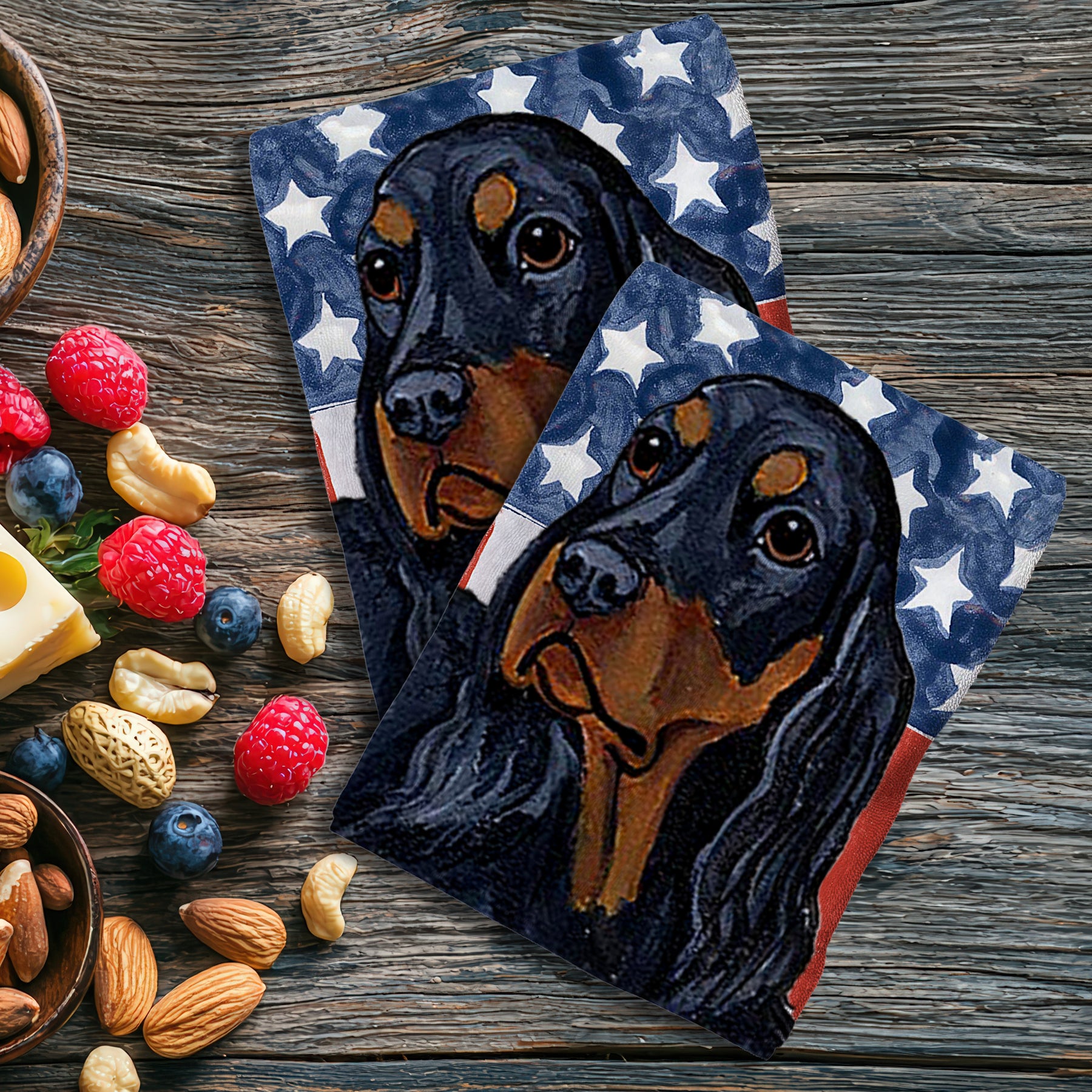 Gordon Setter American Kitchen Towel Set