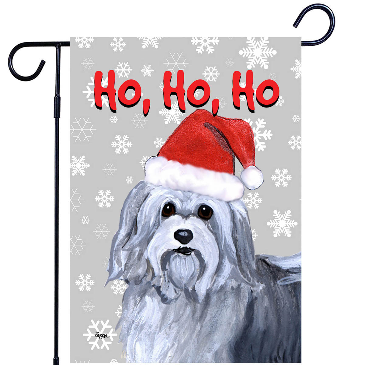 Havanese Ho Ho Ho Garden Flag