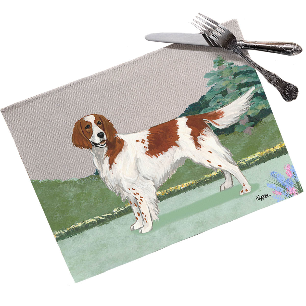 Irish Red & White Setter Scenic Placemats