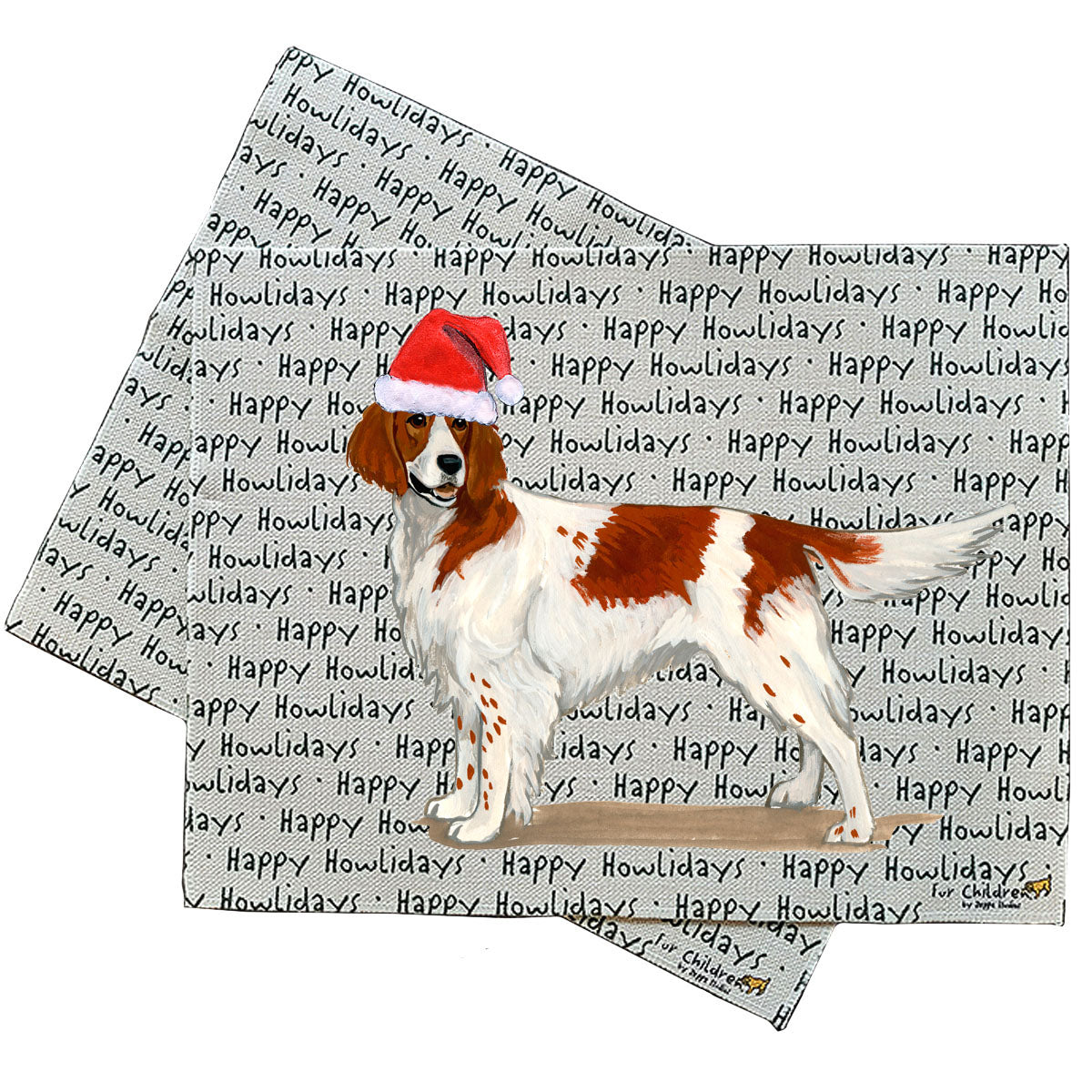 Irish Red & White Setter Howliday Placemats