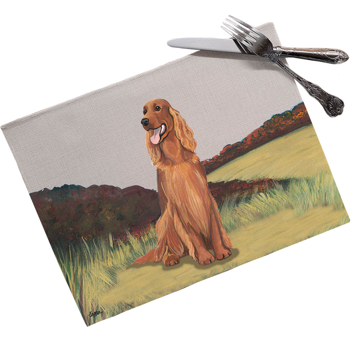 Irish Setter Scenic Placemats