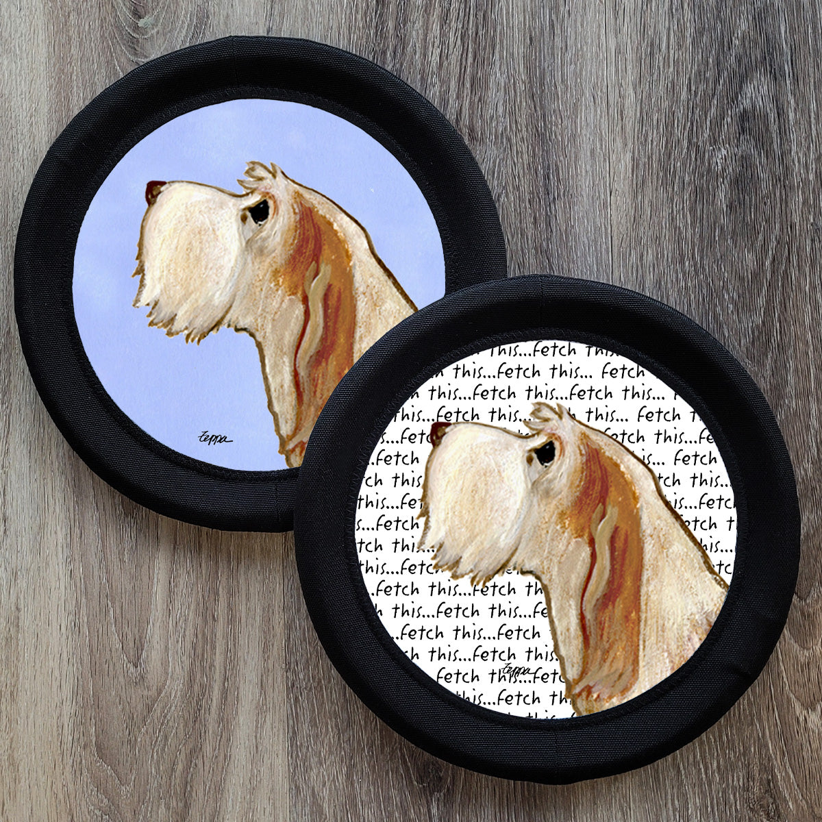 Orange Italian Spinone FotoFrisby Flying Disk Dog Toy