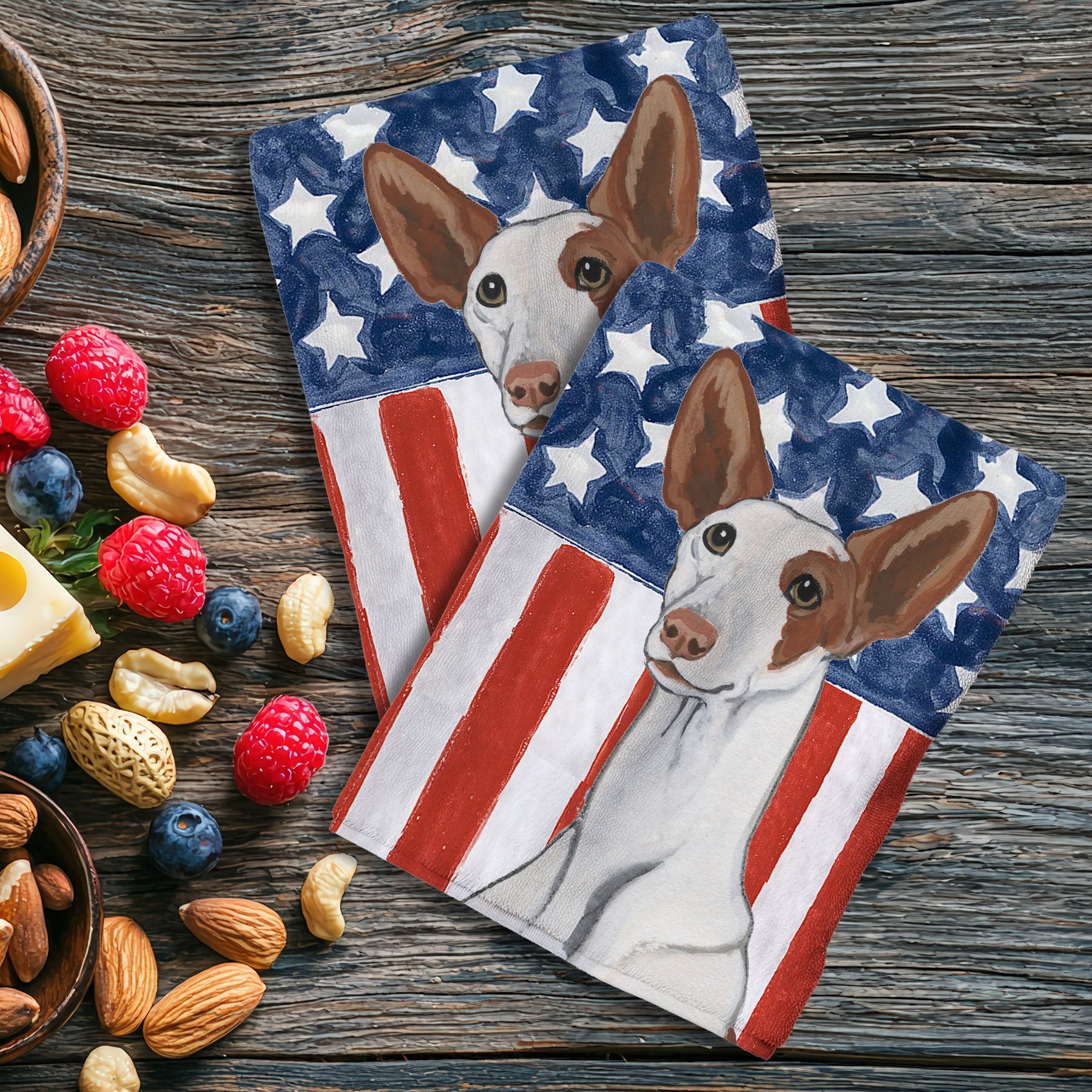 Ibizan Hound Americana Kitchen Towel Set