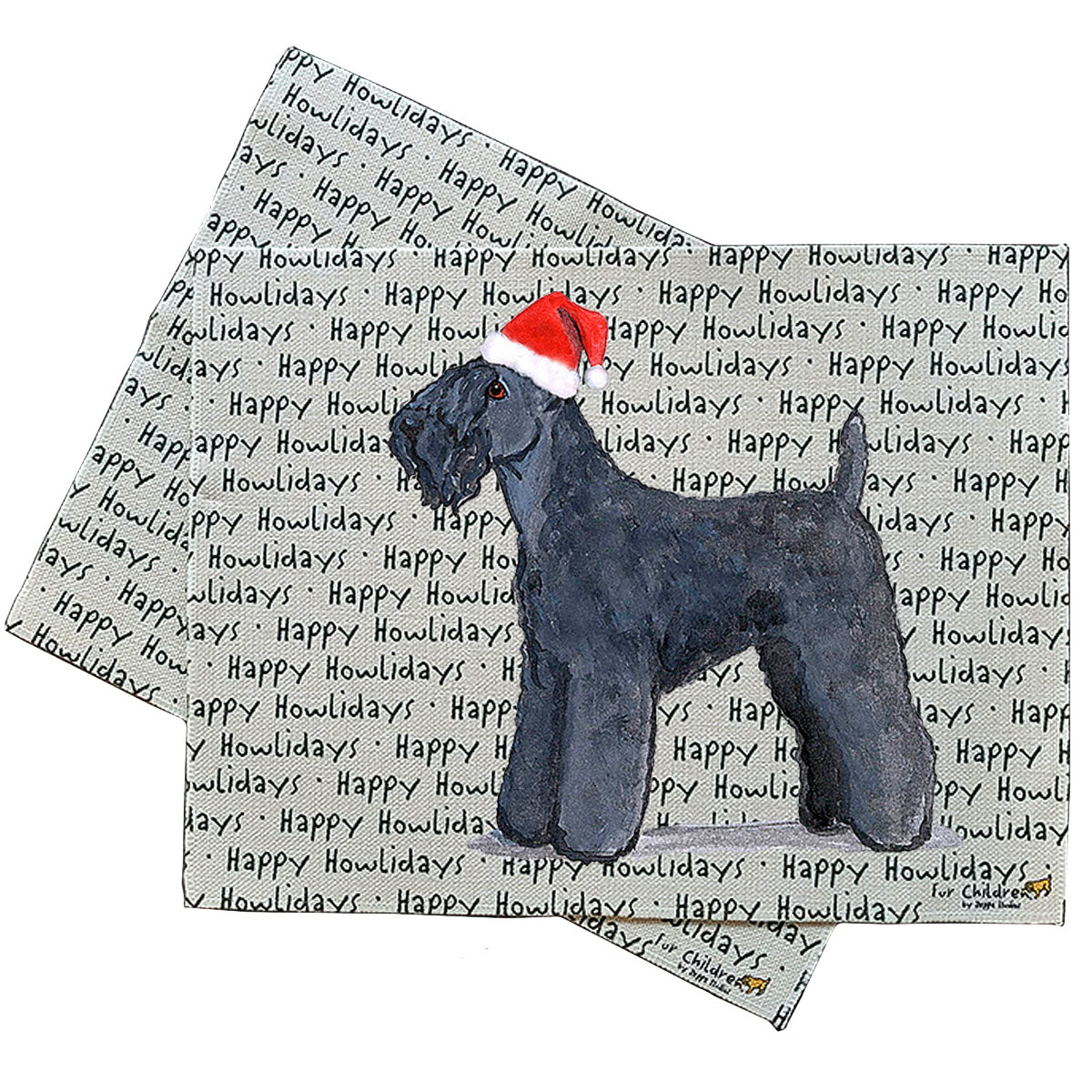 Kerry Blue Terrier Howliday Placemats