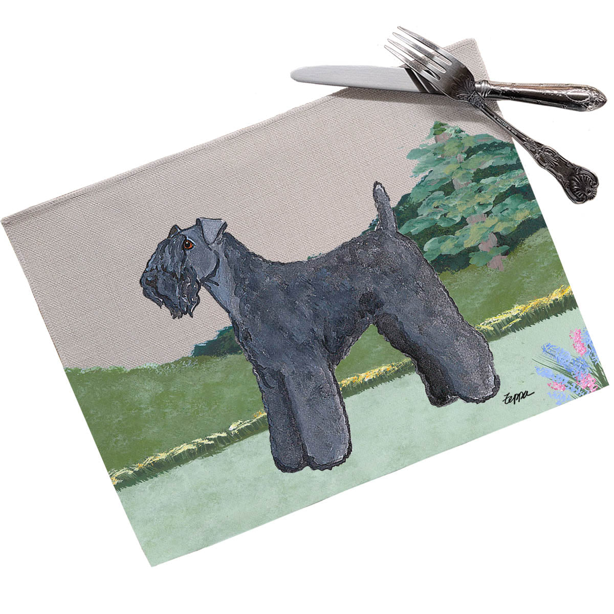 Kerry Blue Terrier Scenic Placemats