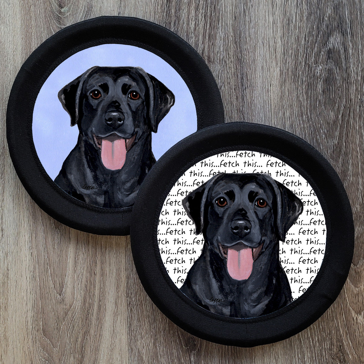 Black Labrador Retriever FotoFrisby Flying Disk Dog Toy