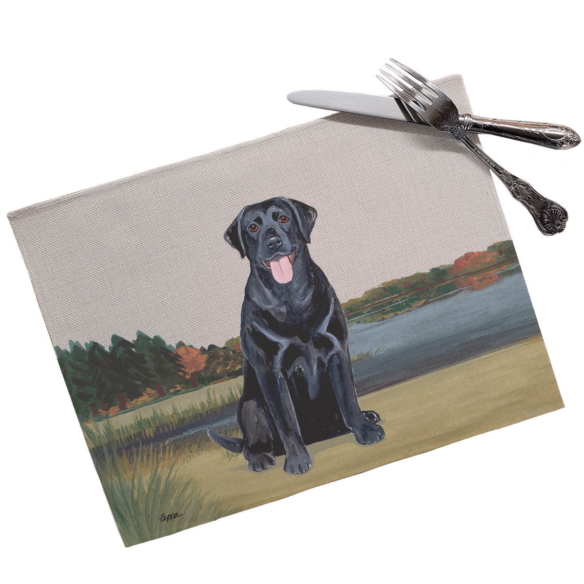 Labrador Retriever, Black Scenic Placemats