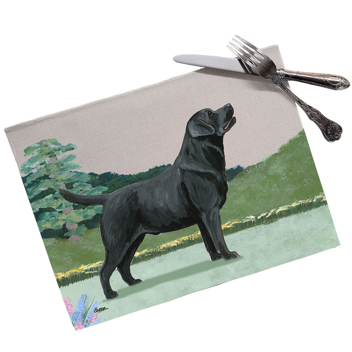 Labrador Retriever, Black Scenic Placemats