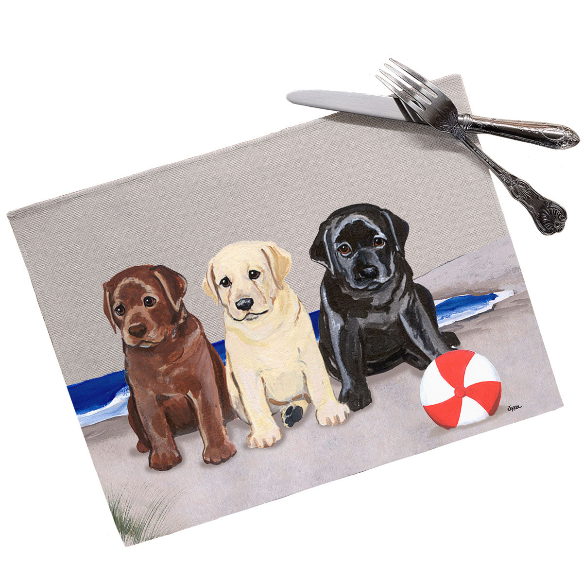 Labrador Retriever Trio Scenic Placemats