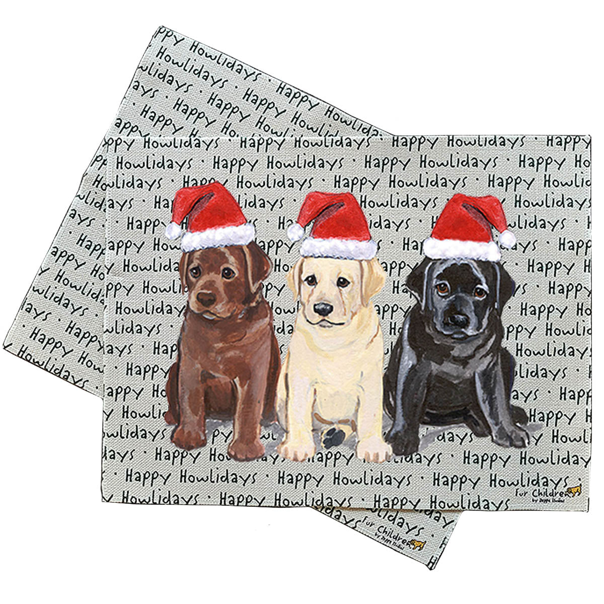 Labrador Retriever Trio Howliday Placemats