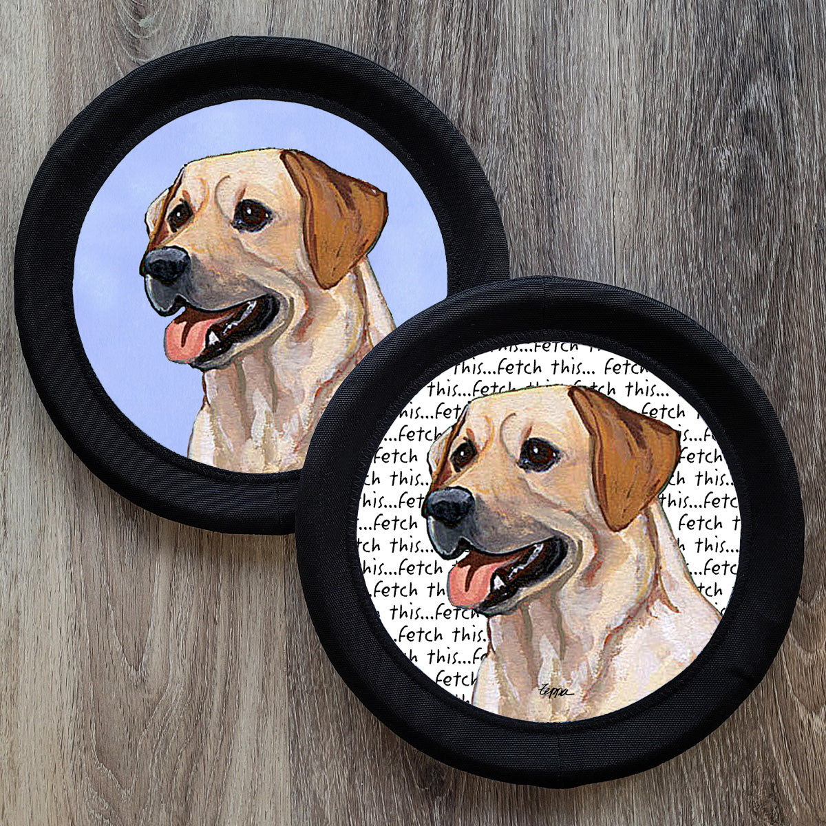 Yellow Labrador FotoFrisby Flying Disk Dog Toy