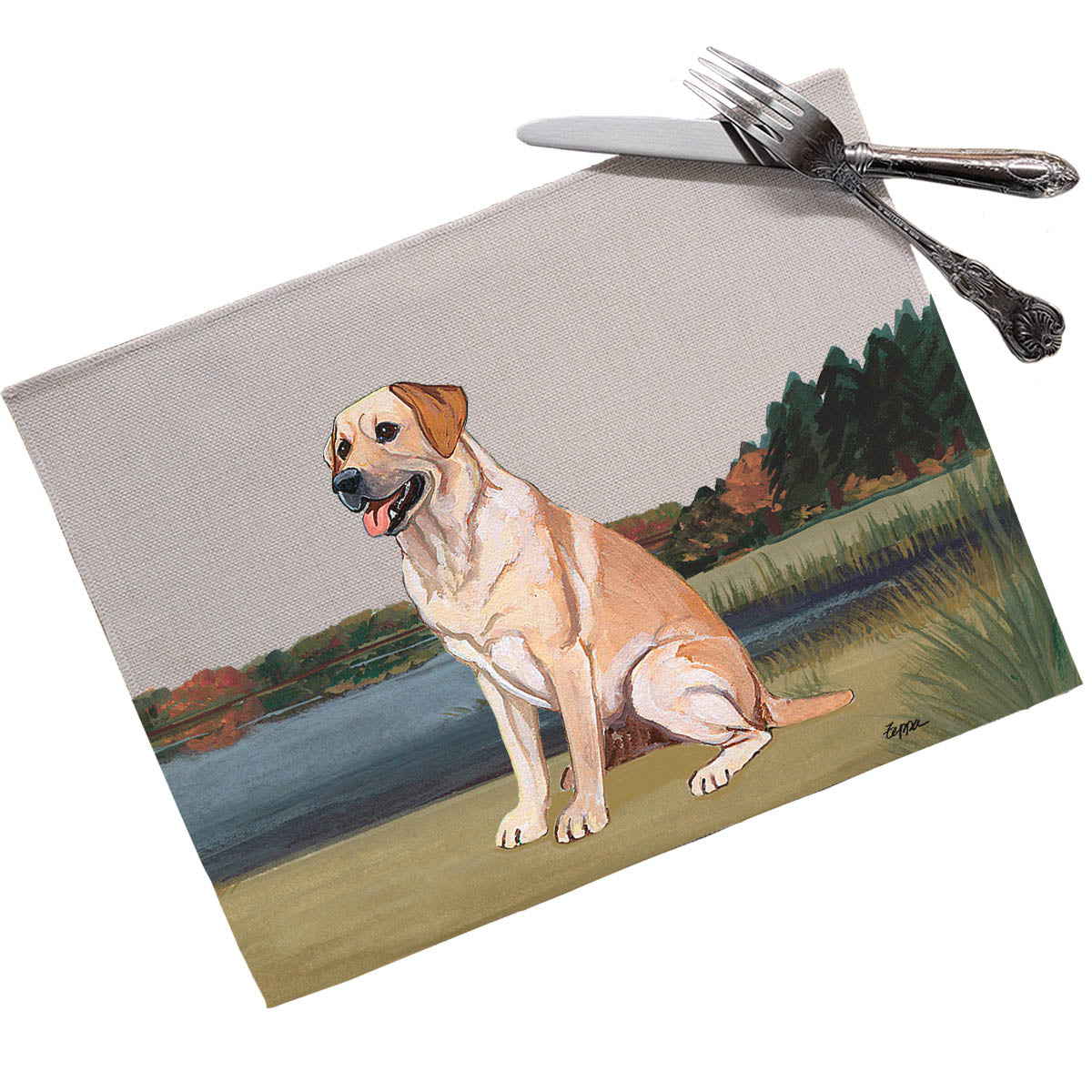 Labrador Retriever, Yellow Scenic Placemats