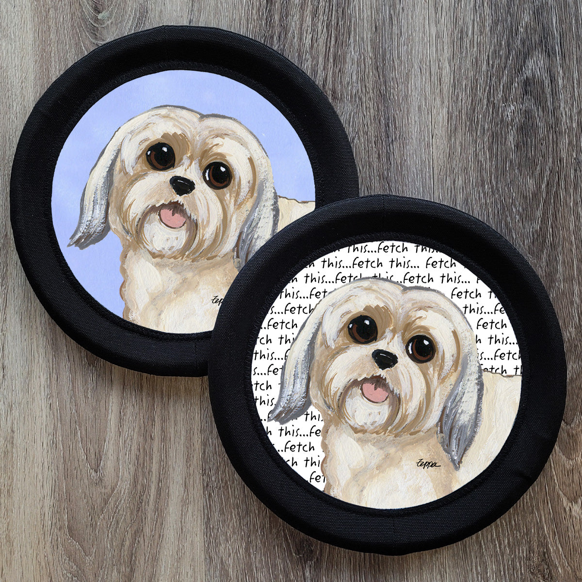 Lhasa Apso Puppy Clip FotoFrisby Flying Disk Dog Toy