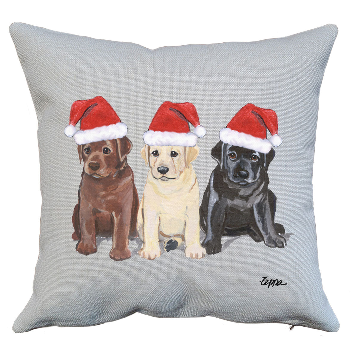 Labrador Puppies Santa Pillow