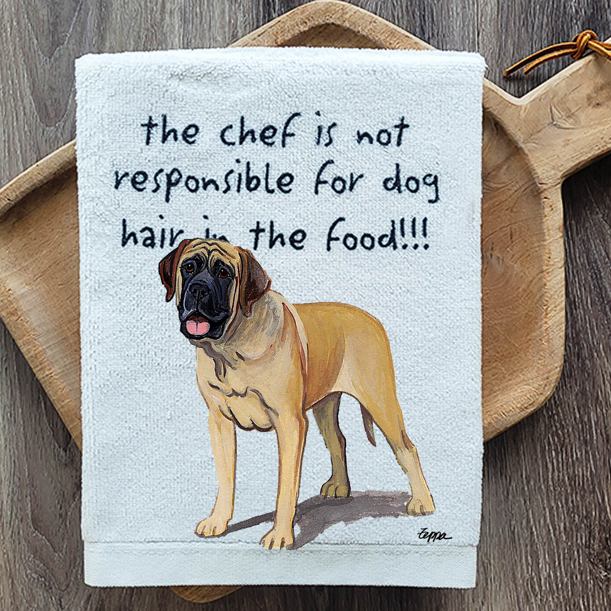 Pawsitively Adorable Mastiff Kitchen Towel