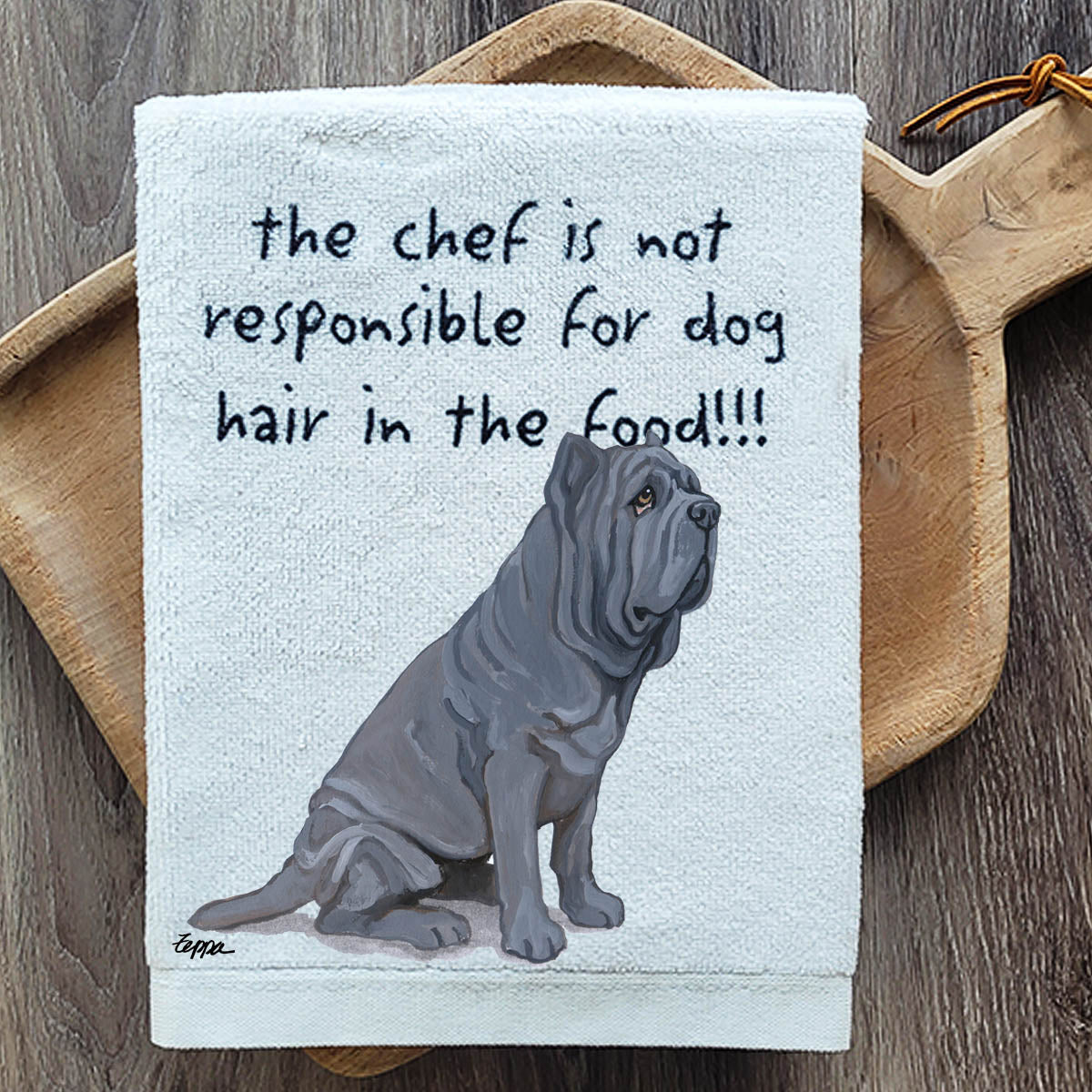Pawsitively Adorable Neopolitan Mastiff Kitchen Towel