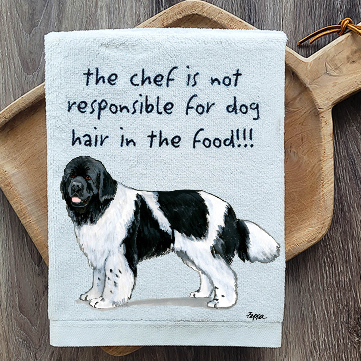 Pawsitively Adorable Landseer Newfoundland Kitchen Towel