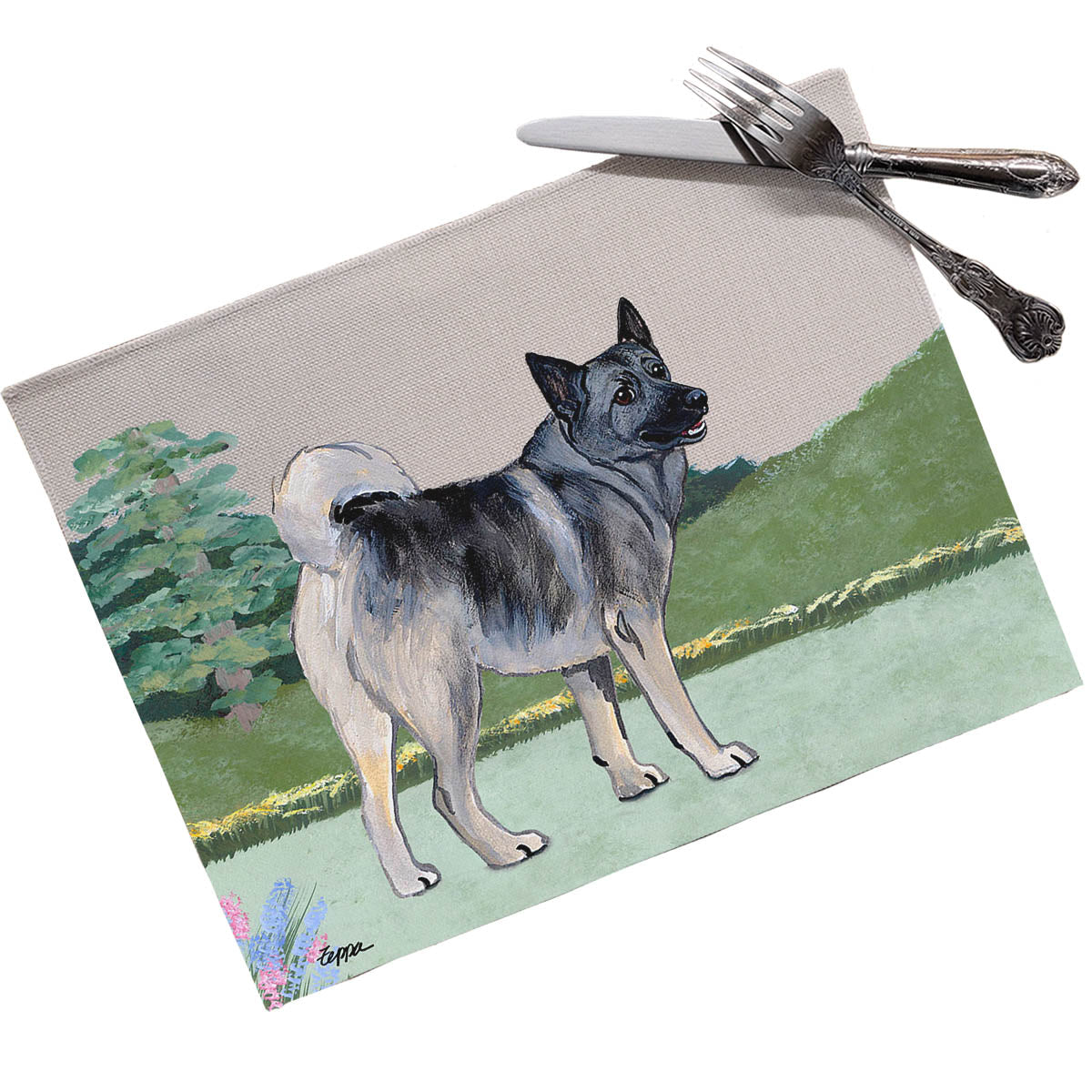 Norwegian Elkhound Scenic Placemats