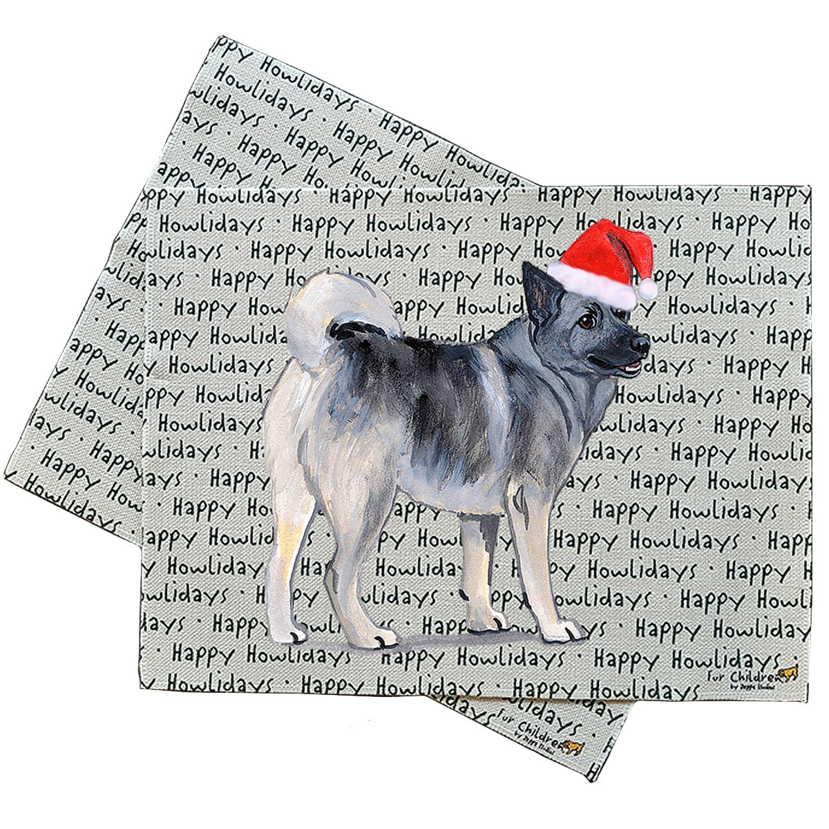 Norwegian Elkhound Howliday Placemats