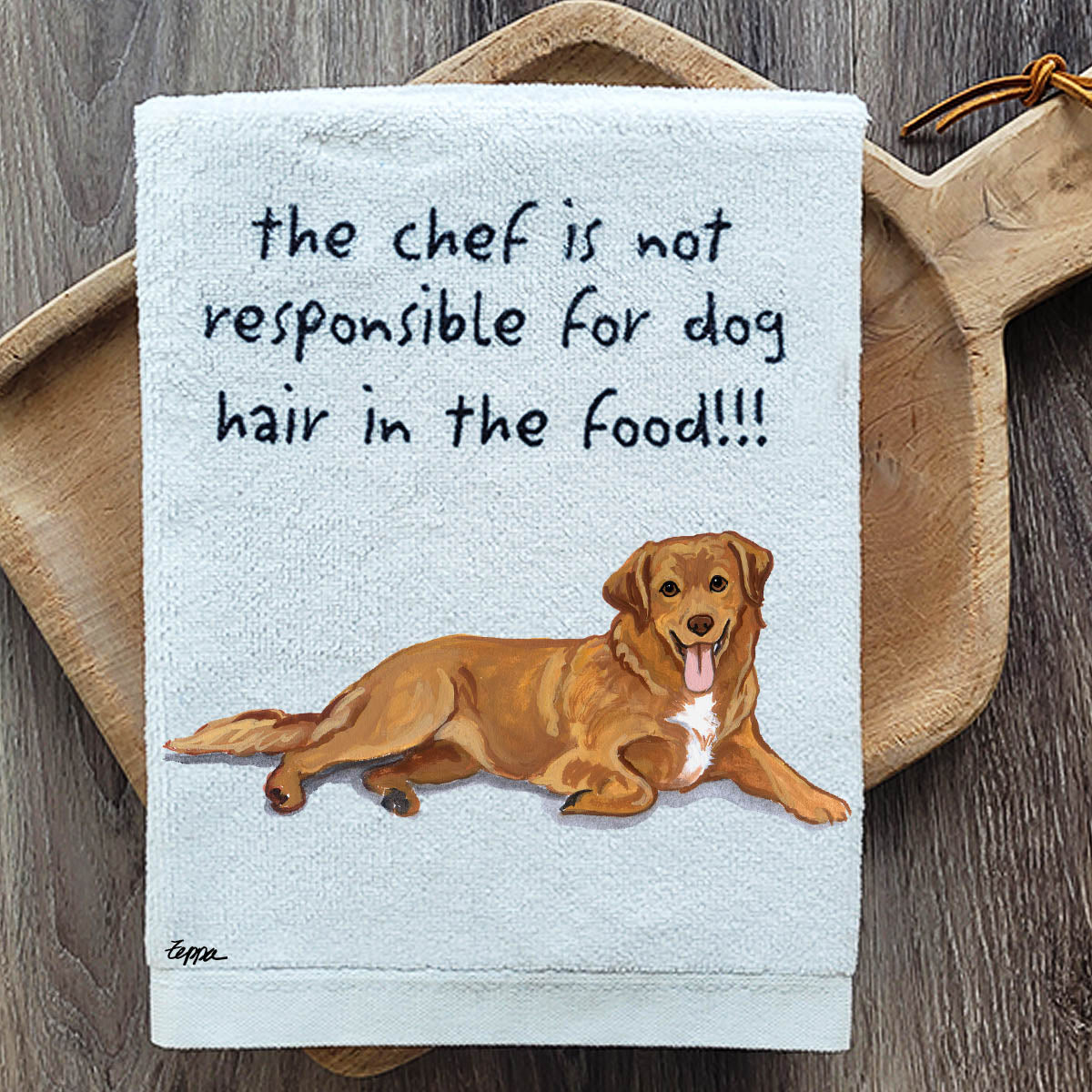 Pawsitively Adorable Nova Scotia Duck Tolling Retriever Kitchen Towel