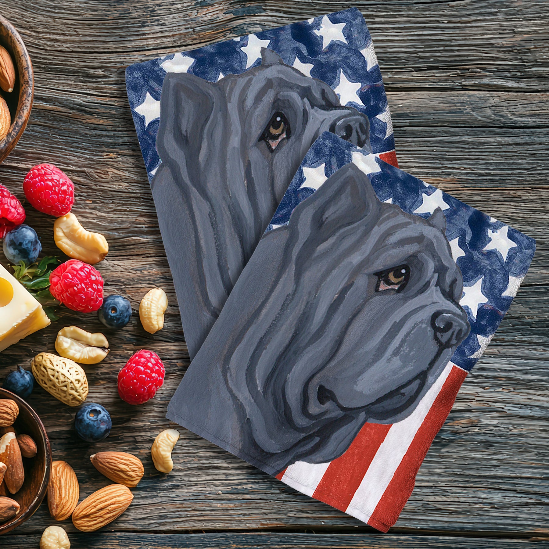 Neopolitan Mastiff Americana Kitchen Towel Set