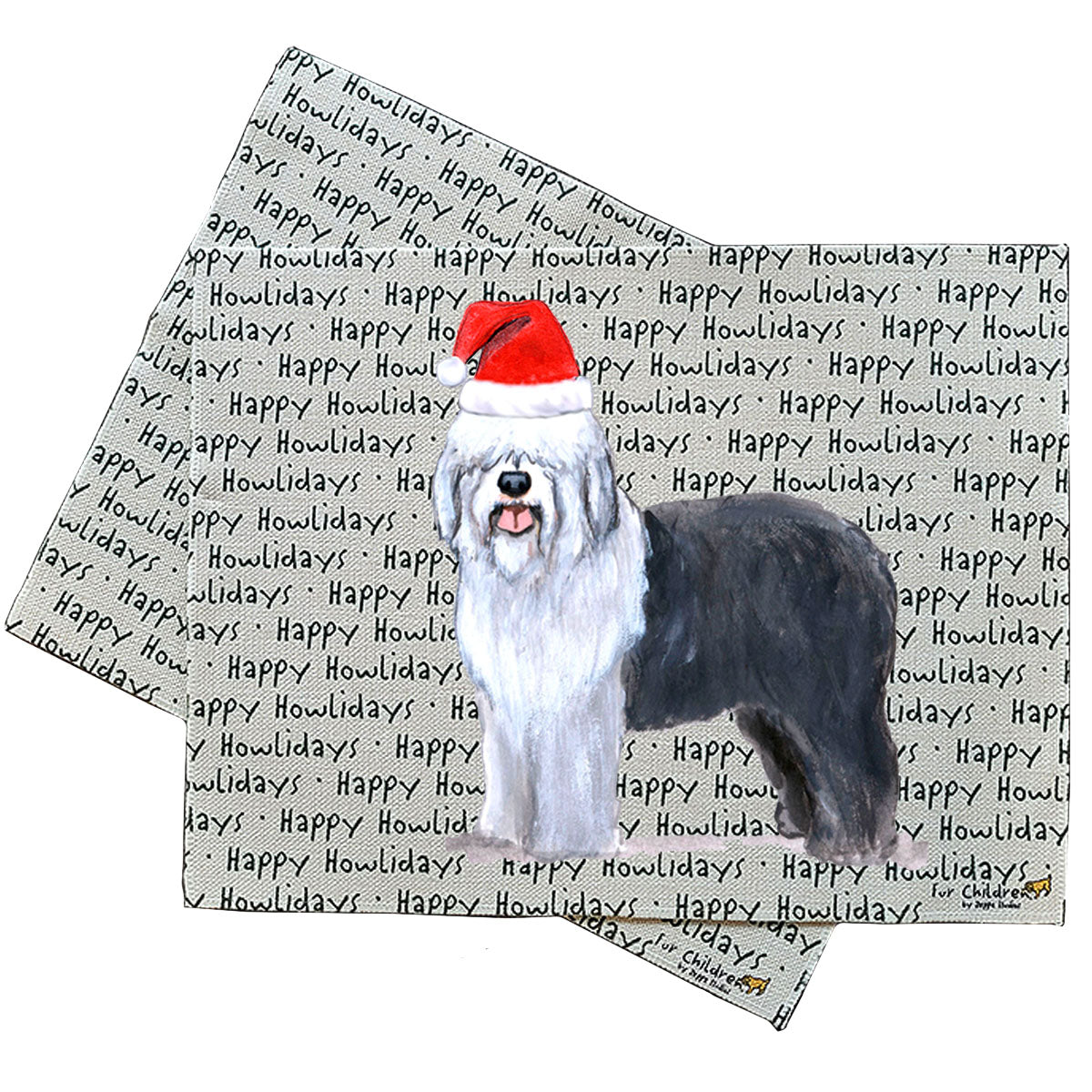 Old English Sheepdog Howliday Placemats