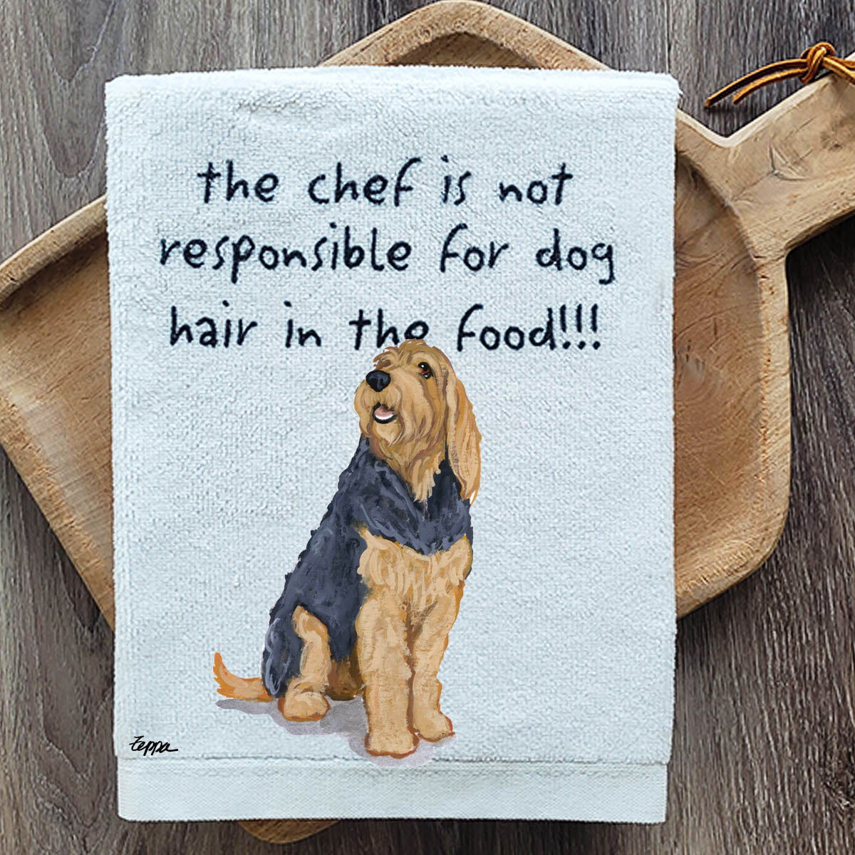 Pawsitively Adorable Otterhound Kitchen Towel